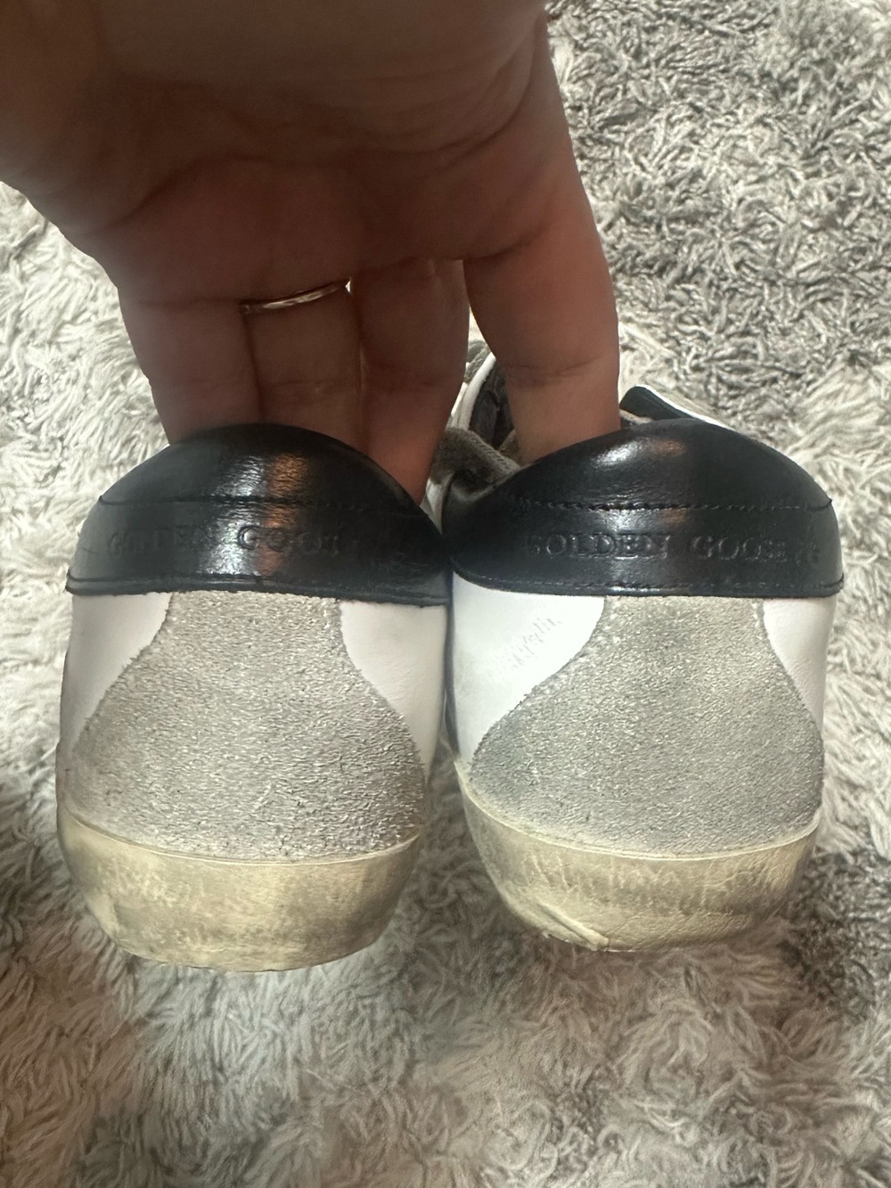 Golden Goose Womens White and Gray Star Sneakers - Picture 8 of 10
